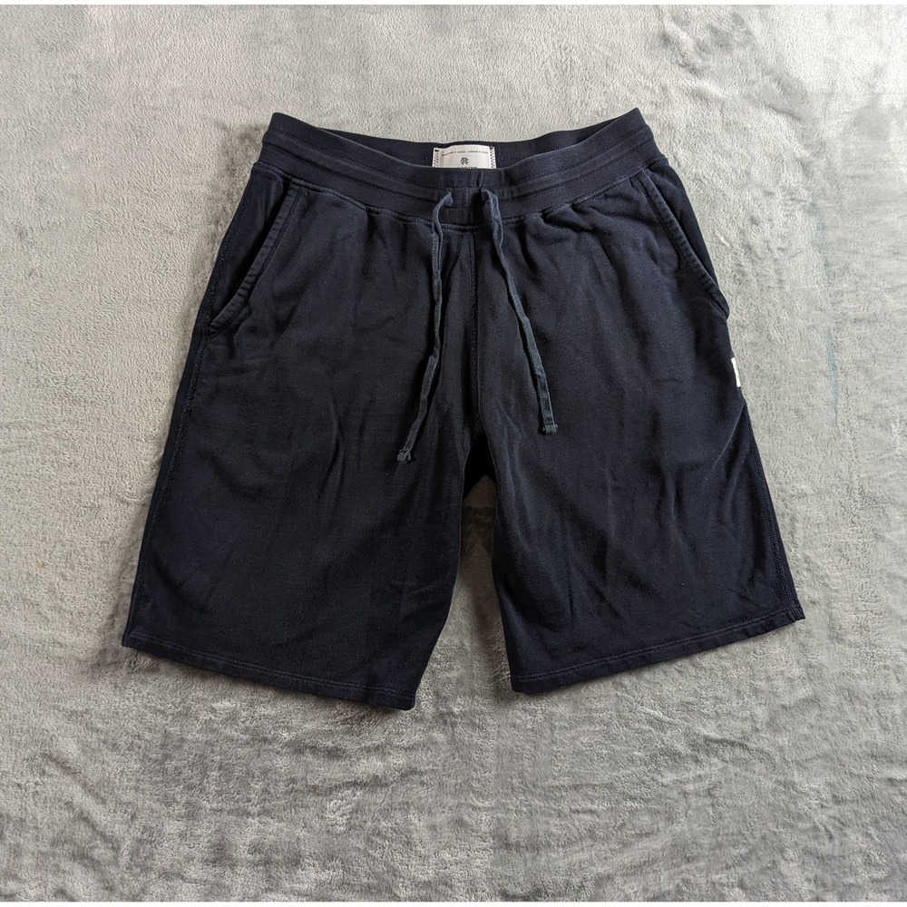 Reigning Champ Sweat Shorts Mens Medium Blue Drawstring Canada Made Casual READ